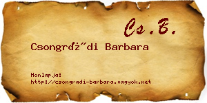 Csongrádi Barbara névjegykártya
